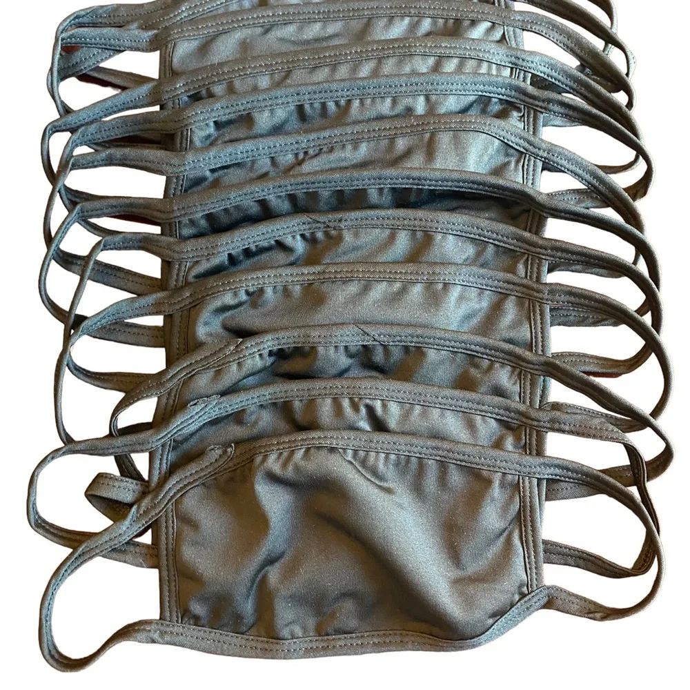 Set of 12 Black Face Masks